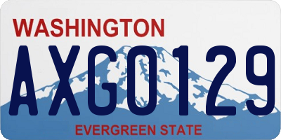 WA license plate AXG0129