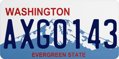 WA license plate AXG0143