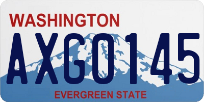 WA license plate AXG0145