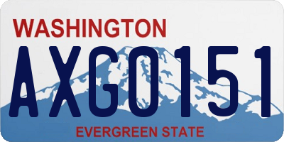 WA license plate AXG0151