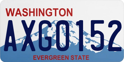 WA license plate AXG0152