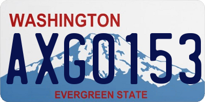 WA license plate AXG0153