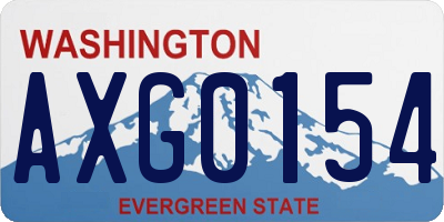 WA license plate AXG0154