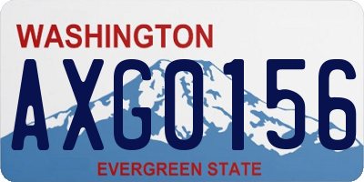 WA license plate AXG0156