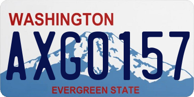 WA license plate AXG0157