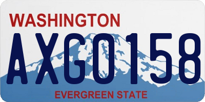 WA license plate AXG0158