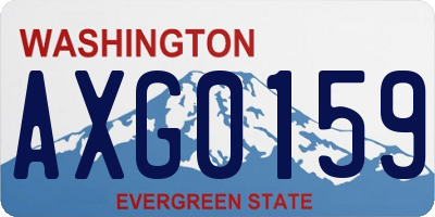 WA license plate AXG0159
