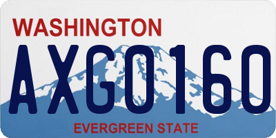 WA license plate AXG0160