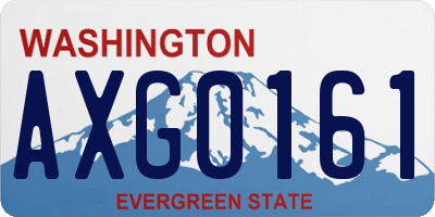 WA license plate AXG0161