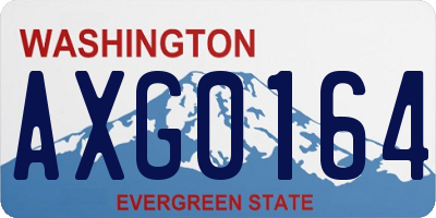 WA license plate AXG0164
