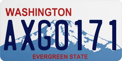 WA license plate AXG0171