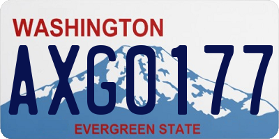 WA license plate AXG0177