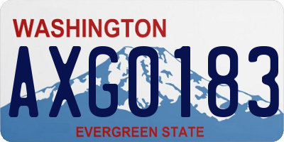 WA license plate AXG0183