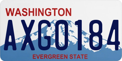 WA license plate AXG0184