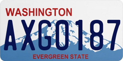 WA license plate AXG0187