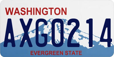WA license plate AXG0214