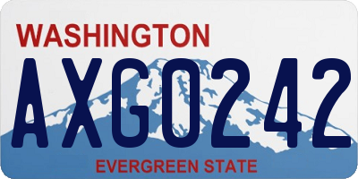 WA license plate AXG0242