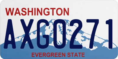 WA license plate AXG0271