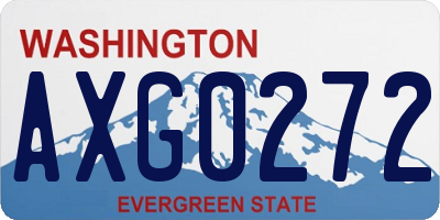 WA license plate AXG0272