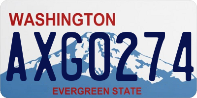 WA license plate AXG0274