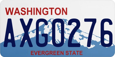 WA license plate AXG0276