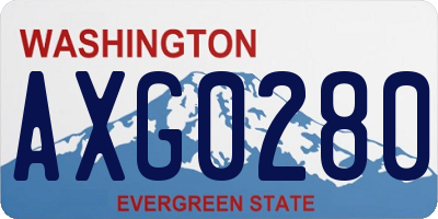 WA license plate AXG0280