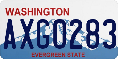 WA license plate AXG0283