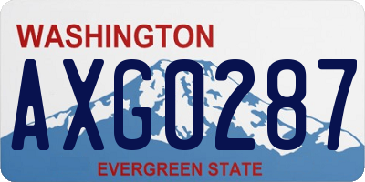 WA license plate AXG0287