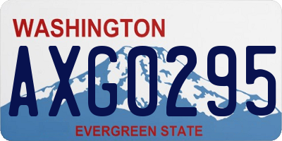 WA license plate AXG0295