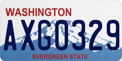 WA license plate AXG0329