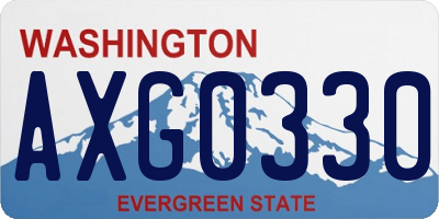 WA license plate AXG0330
