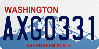 WA license plate AXG0331