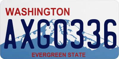 WA license plate AXG0336