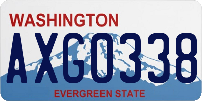 WA license plate AXG0338