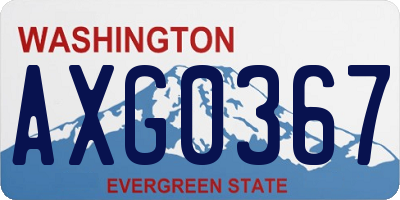 WA license plate AXG0367