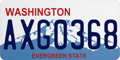 WA license plate AXG0368