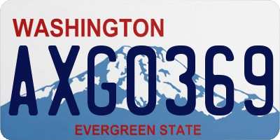 WA license plate AXG0369