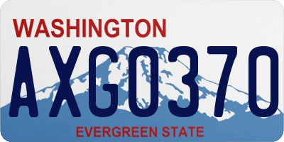 WA license plate AXG0370
