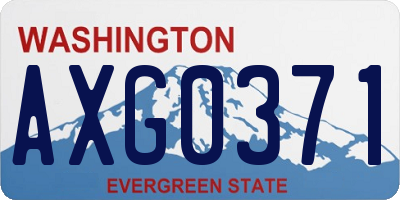 WA license plate AXG0371
