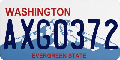 WA license plate AXG0372