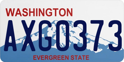 WA license plate AXG0373