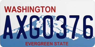 WA license plate AXG0376