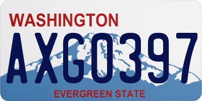 WA license plate AXG0397
