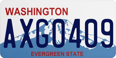 WA license plate AXG0409