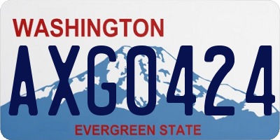 WA license plate AXG0424