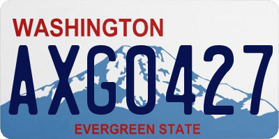 WA license plate AXG0427