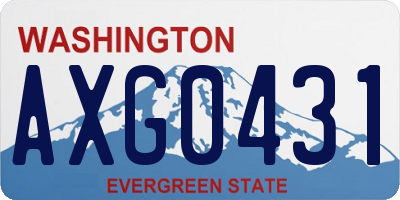 WA license plate AXG0431