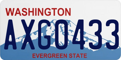 WA license plate AXG0433
