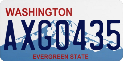 WA license plate AXG0435