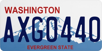 WA license plate AXG0440